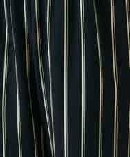 RHLGD07540 HIROKO KOSHINO(ヒロココシノ) ストライプワイドイージーパンツ /日本製/洗える ブラック