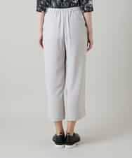 RHLGF19360 HIROKO KOSHINO(ヒロココシノ) サテンジョーゼットアンクルパンツ/日本製/洗える ライトグレー