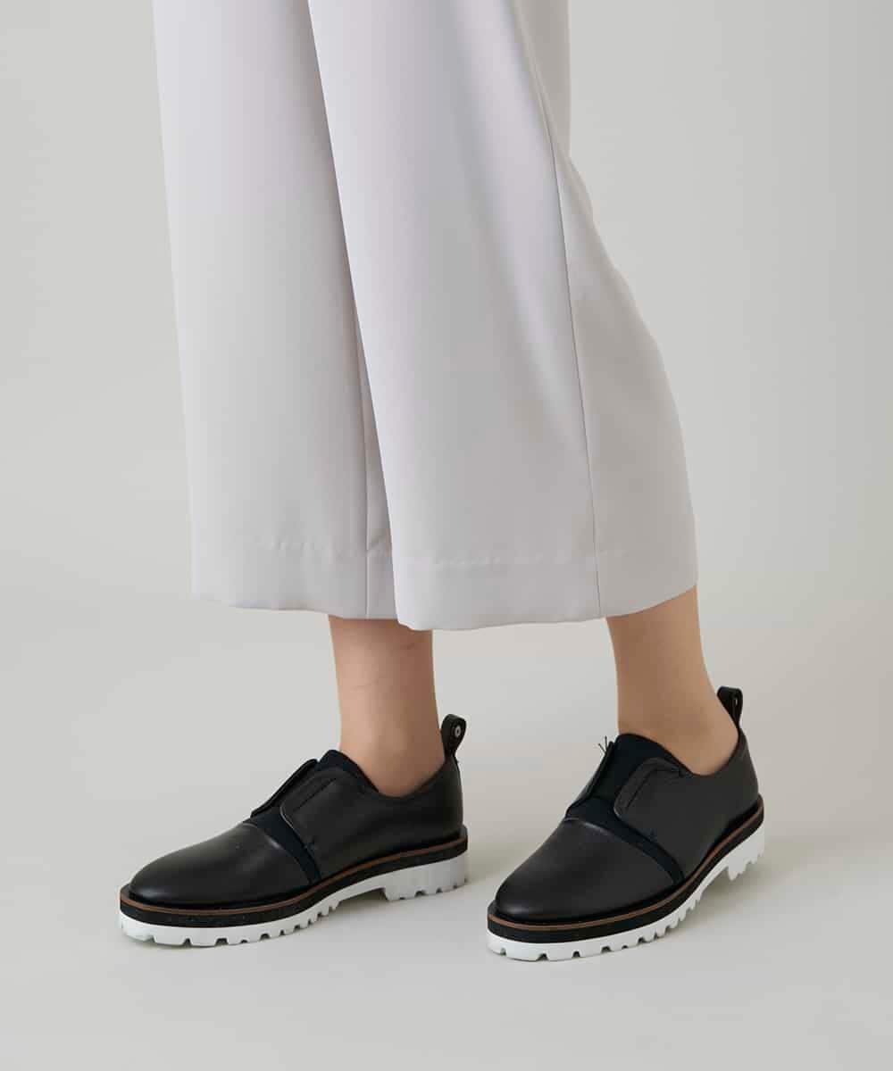 RHLGF19360 HIROKO KOSHINO(ヒロココシノ) サテンジョーゼットアンクルパンツ/日本製/洗える ライトグレー