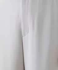 RHLGF19360 HIROKO KOSHINO(ヒロココシノ) サテンジョーゼットアンクルパンツ/日本製/洗える ライトグレー