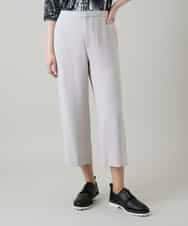 RHLGF19360 HIROKO KOSHINO(ヒロココシノ) サテンジョーゼットアンクルパンツ/日本製/洗える ライトグレー