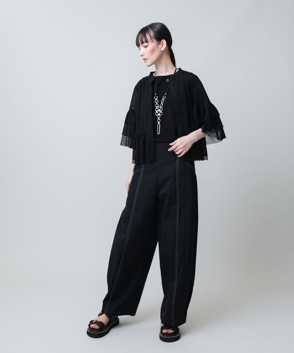 RHLJB25540 HIROKO KOSHINO(ヒロココシノ) 立体タックバレルパンツ/洗える ベージュ