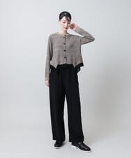 RHLJE27390 HIROKO KOSHINO(ヒロココシノ) ドレープワイドパンツ /日本製/洗える ブラック