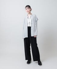 RHLJE27390 HIROKO KOSHINO(ヒロココシノ) ドレープワイドパンツ /日本製/洗える ブラック