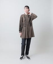 RHLJE28420 HIROKO KOSHINO(ヒロココシノ) デニムプリントストレッチパンツ /日本製/洗える ブルー
