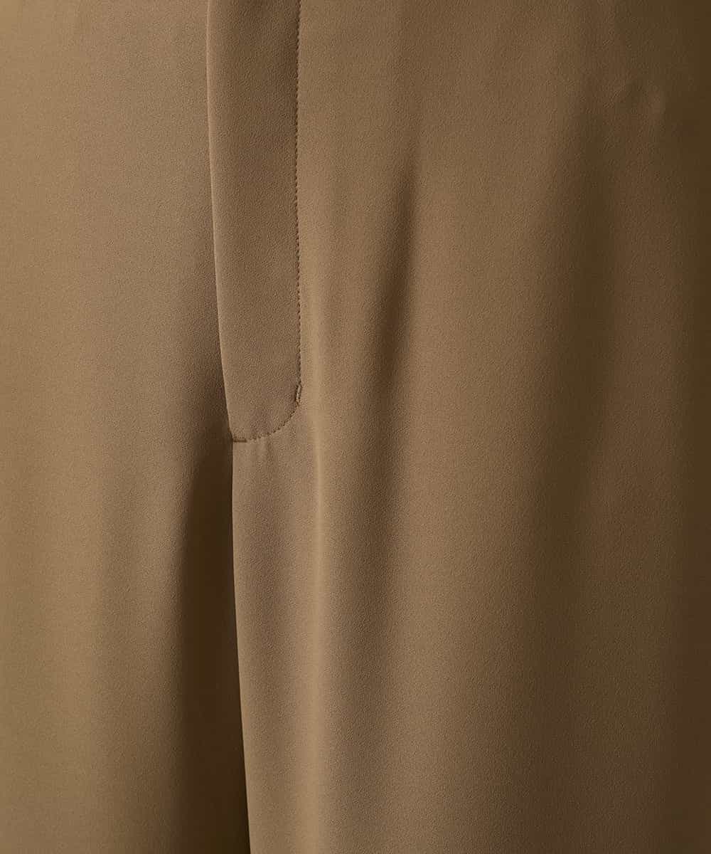RHLJF19360 HIROKO KOSHINO(ヒロココシノ) サテンジョーゼットアンクルパンツ /洗える ベージュ