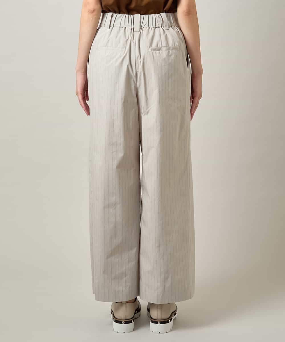 RHLJF26590 HIROKO KOSHINO(ヒロココシノ) 【WEB/京王百貨店新宿店限定】先染めストライプストレートパンツ /日本製/洗える グレー