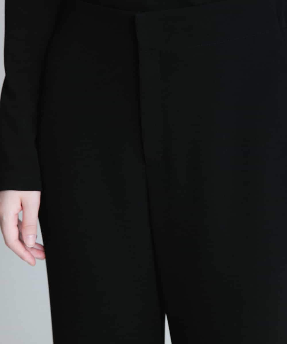 RHLJQ05390 HIROKO KOSHINO(ヒロココシノ) 【日本製】ダブルクロスストレートパンツ ブラック