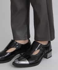 RHLJQ28290 HIROKO KOSHINO(ヒロココシノ) 【洗える/日本製】ストレッチポンチパンツ グレー