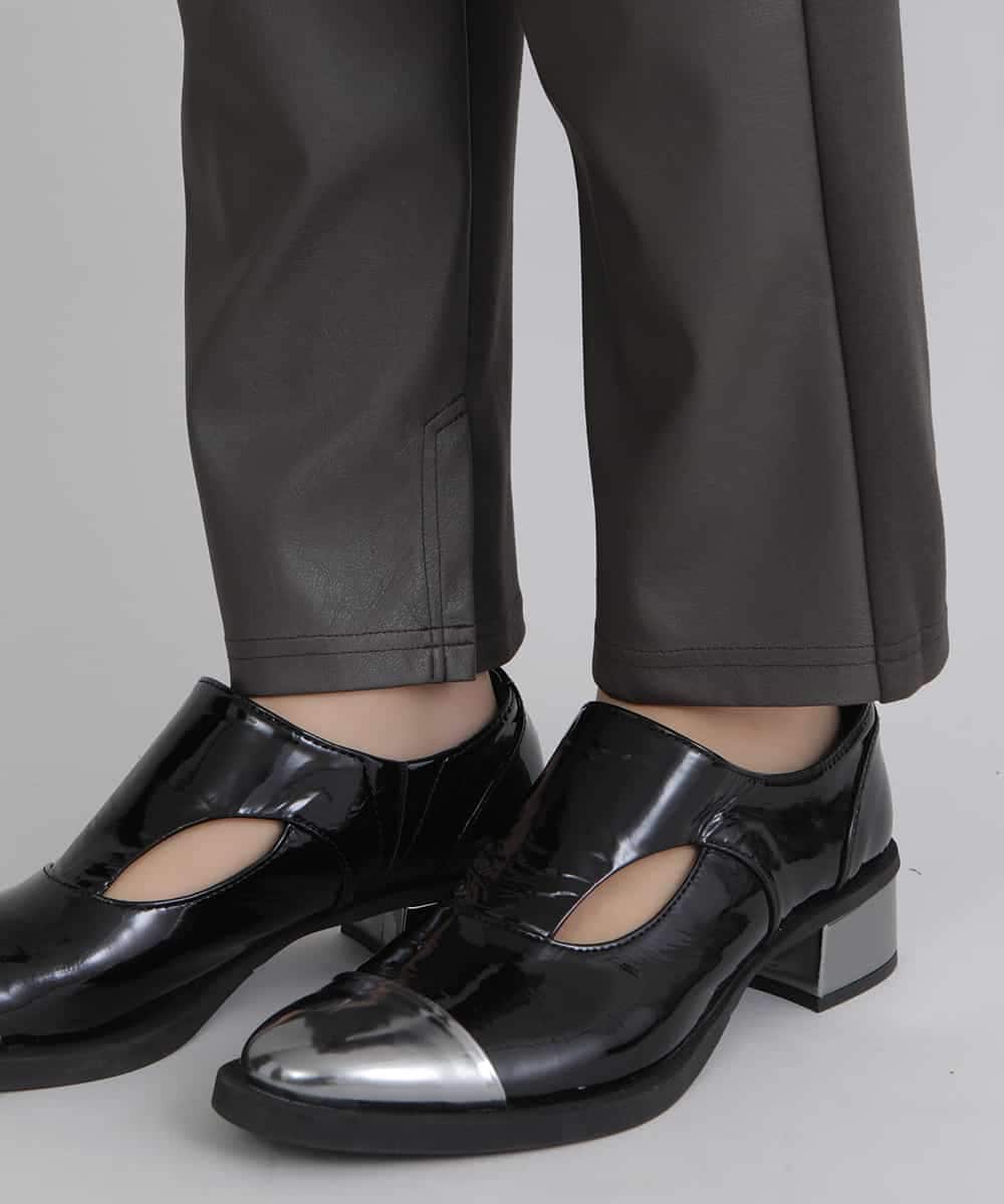 RHLJQ28290 HIROKO KOSHINO(ヒロココシノ) 【洗える/日本製】ストレッチポンチパンツ グレー