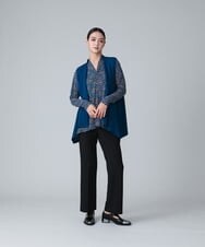 RHLJT18360 HIROKO KOSHINO(ヒロココシノ) 【洗える/日本製】ストレッチスリムストレートパンツ ブラック