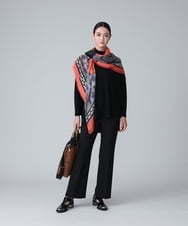 RHLJT18360 HIROKO KOSHINO(ヒロココシノ) 【洗える/日本製】ストレッチスリムストレートパンツ ブラック