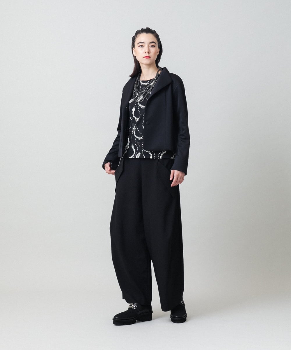RHLLD11450 HIROKO KOSHINO(ヒロココシノ) ドライストレッチバレルパンツ /日本製/洗える ライトグレー
