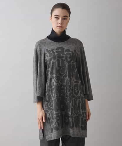 RHPAC20590 HIROKO KOSHINO チェック柄フレアスリーブチュニック/日本製