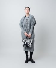 RHPAD01720 HIROKO KOSHINO(ヒロココシノ) ギャザーアクセントジャージーワンピース/日本製/洗える ライトグレー
