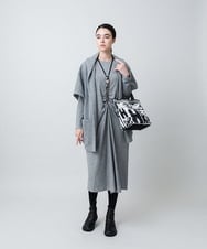 RHPAD01720 HIROKO KOSHINO(ヒロココシノ) ギャザーアクセントジャージーワンピース/日本製/洗える ライトグレー