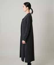 RHPAE11790 HIROKO KOSHINO(ヒロココシノ) タイディテールウールジャージーワンピース /日本製 ダークグレー