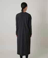 RHPAE11790 HIROKO KOSHINO(ヒロココシノ) タイディテールウールジャージーワンピース /日本製 ダークグレー
