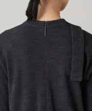 RHPAE11790 HIROKO KOSHINO(ヒロココシノ) タイディテールウールジャージーワンピース /日本製 ダークグレー