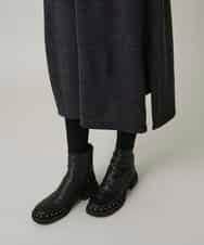 RHPAE11790 HIROKO KOSHINO(ヒロココシノ) タイディテールウールジャージーワンピース /日本製 ダークグレー