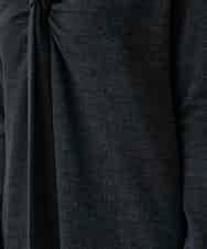 RHPAE11790 HIROKO KOSHINO(ヒロココシノ) タイディテールウールジャージーワンピース /日本製 ダークグレー