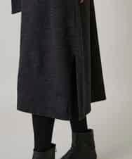 RHPAE11790 HIROKO KOSHINO(ヒロココシノ) タイディテールウールジャージーワンピース /日本製 ダークグレー