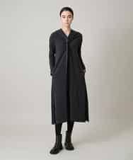 RHPAE11790 HIROKO KOSHINO(ヒロココシノ) タイディテールウールジャージーワンピース /日本製 ダークグレー