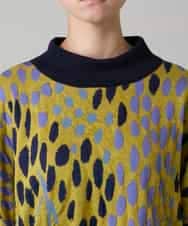 RHPAE14790 HIROKO KOSHINO(ヒロココシノ) 膨れジャカードデザインニットチュニック/日本製 イエロー