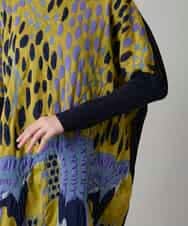 RHPAE14790 HIROKO KOSHINO(ヒロココシノ) 膨れジャカードデザインニットチュニック/日本製 イエロー