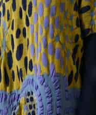 RHPAE14790 HIROKO KOSHINO(ヒロココシノ) 膨れジャカードデザインニットチュニック/日本製 イエロー