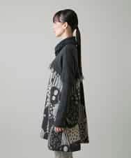 RHPAH14660 HIROKO KOSHINO(ヒロココシノ) アートモチーフジャガードニットチュニック /日本製 グレー