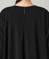 RHPCD33590 HIROKO KOSHINO(ヒロココシノ) フロントレースデザインシルエットワンピース/日本製/洗える ブラック