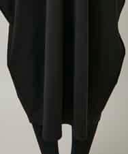 RHPCD33590 HIROKO KOSHINO(ヒロココシノ) フロントレースデザインシルエットワンピース/日本製/洗える ブラック