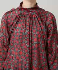 RHPCD39590 HIROKO KOSHINO(ヒロココシノ) ハイネックギャザーブラウス/日本製/洗える レッド