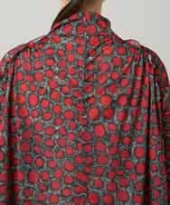 RHPCD39590 HIROKO KOSHINO(ヒロココシノ) ハイネックギャザーブラウス/日本製/洗える レッド