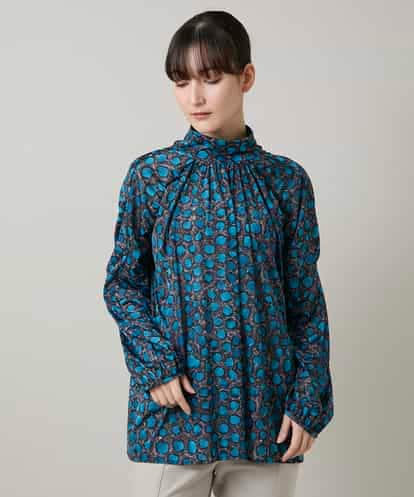 RHPCD39590 HIROKO KOSHINO ハイネックギャザーブラウス/日本製/洗える