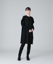 RHPCV10630 HIROKO KOSHINO(ヒロココシノ) 【日本製】ボタニカルフラワーデザインチュニック ブラック