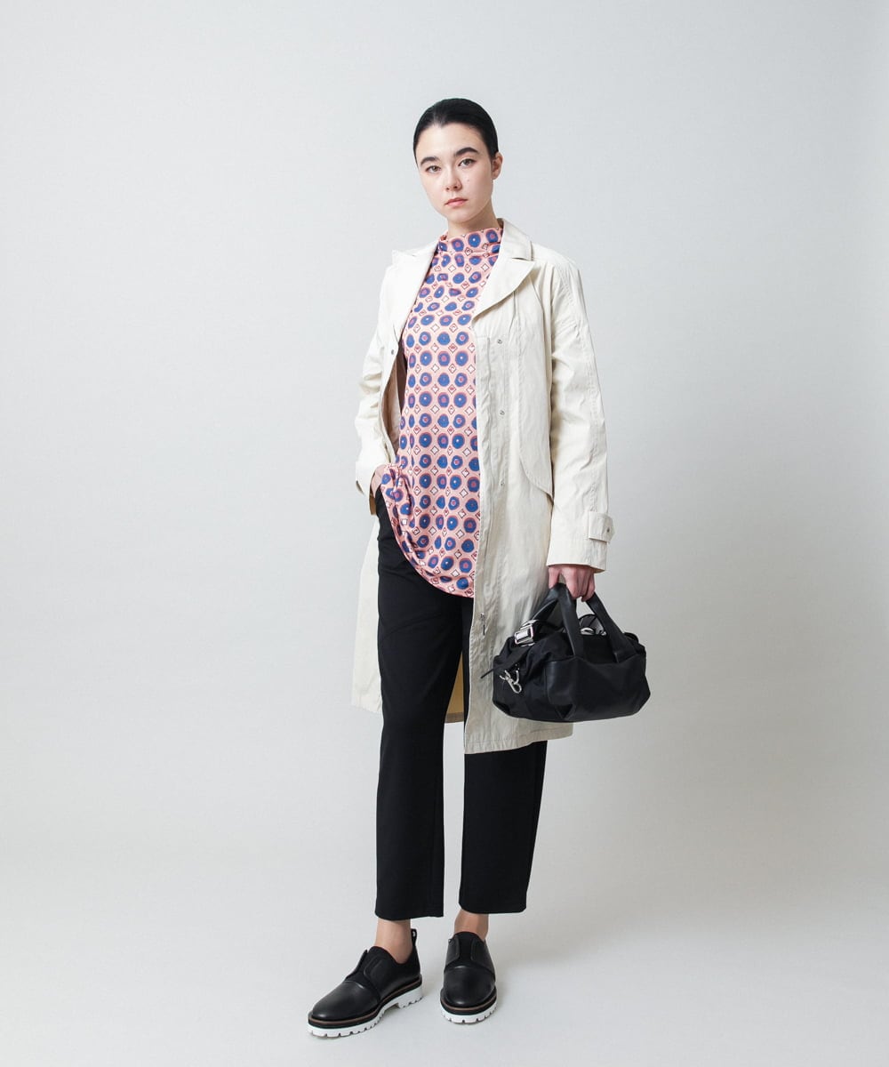 RHPED52430 HIROKO KOSHINO(ヒロココシノ) ドットスクエアAラインデザインチュニック /日本製/洗える ピンク