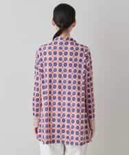 RHPED52430 HIROKO KOSHINO(ヒロココシノ) ドットスクエアAラインデザインチュニック /日本製/洗える ピンク