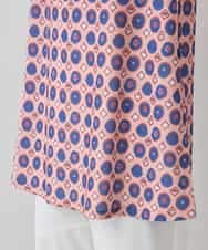 RHPED52430 HIROKO KOSHINO(ヒロココシノ) ドットスクエアAラインデザインチュニック /日本製/洗える ピンク