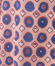 RHPED52430 HIROKO KOSHINO(ヒロココシノ) ドットスクエアAラインデザインチュニック /日本製/洗える ピンク