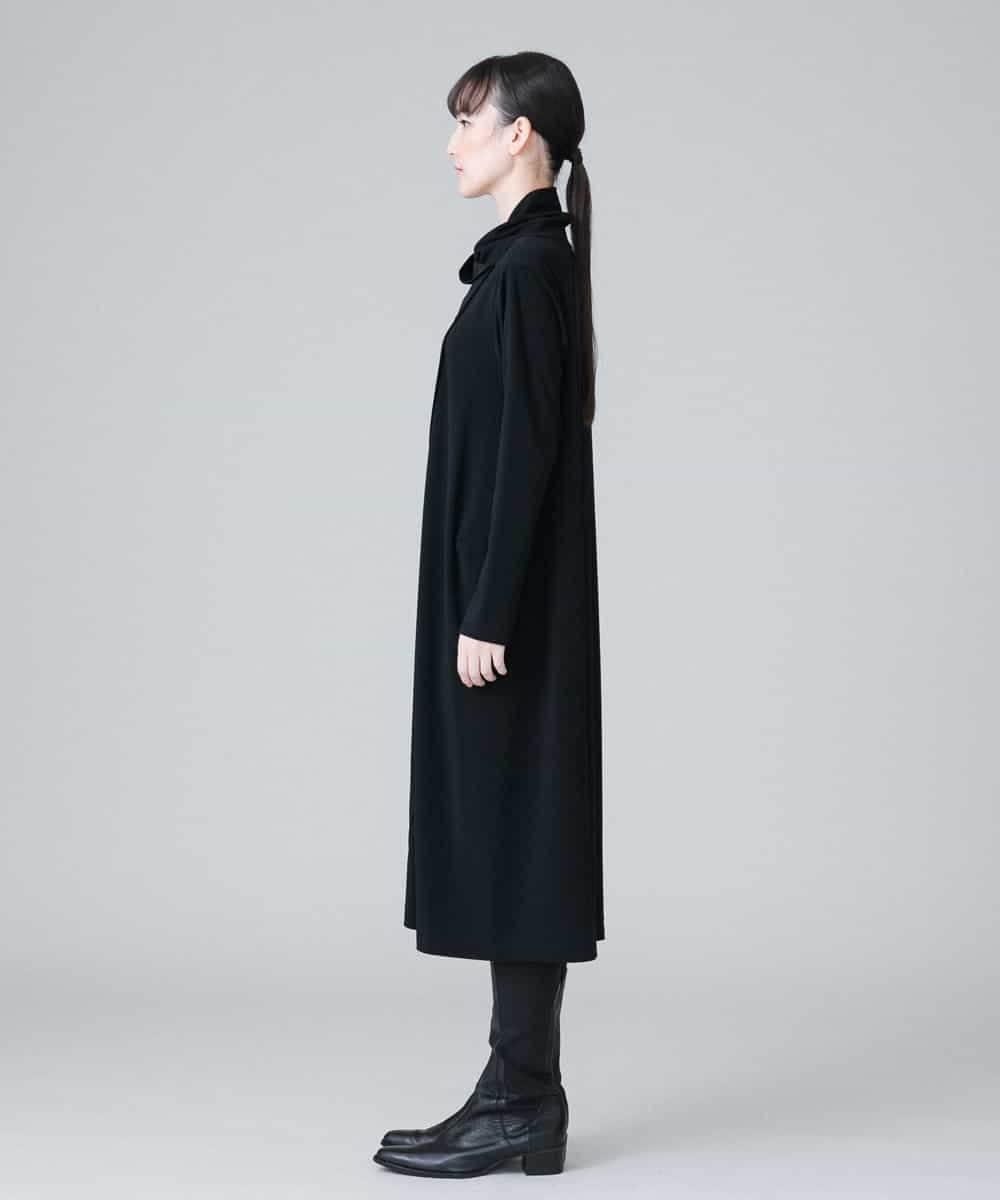 RHPEV09430 HIROKO KOSHINO(ヒロココシノ) 【日本製/洗える】カシュクールネックデザインワンピース ブラック
