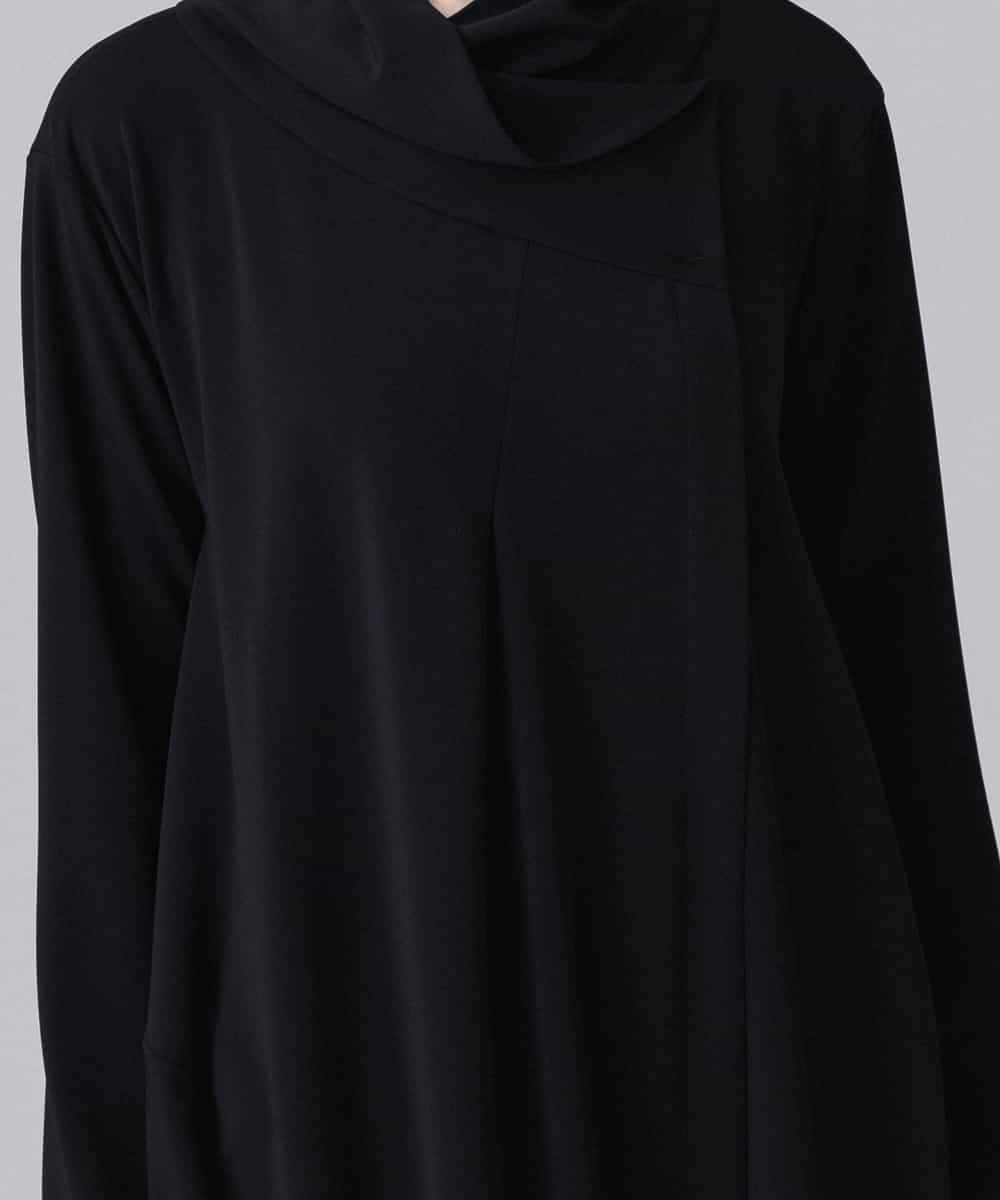 RHPEV09430 HIROKO KOSHINO(ヒロココシノ) 【日本製/洗える】カシュクールネックデザインワンピース ブラック