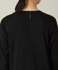 RHPFD05690 HIROKO KOSHINO(ヒロココシノ) 異素材コンビネーションワンピース /日本製/洗える ブラック