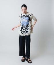 RHPGB25540 HIROKO KOSHINO(ヒロココシノ) アートモチーフプリントチュニック /日本製/洗える ベージュ