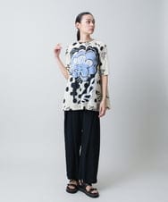 RHPGB25540 HIROKO KOSHINO(ヒロココシノ) アートモチーフプリントチュニック /日本製/洗える ベージュ
