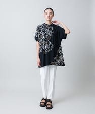 RHPGC29490 HIROKO KOSHINO(ヒロココシノ) ベア天竺アートプリントチュニック /日本製/洗える ホワイト
