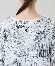 RHPGD16490 HIROKO KOSHINO(ヒロココシノ) インクペインティングワンピース/日本製/洗える ホワイト