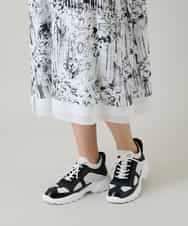 RHPGD16490 HIROKO KOSHINO(ヒロココシノ) インクペインティングワンピース/日本製/洗える ホワイト