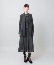 RHPGE23690 HIROKO KOSHINO(ヒロココシノ) シャーリングデザインシアーワンピース/日本製/洗える ベージュ